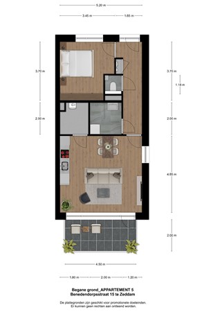 Floorplan - Benedendorpsstraat 15T, 7038 BA Zeddam